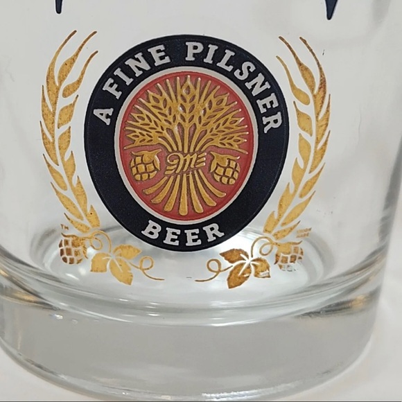 Vintage Miller Lite 16 oz Beer Set of 3 "A FINE PILSNER BEER" Pub Bar Glasses - Picture 3 of 5
